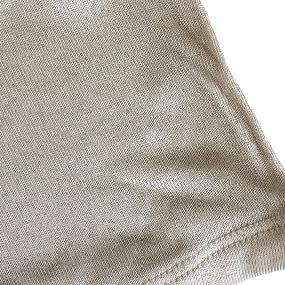 L’AGENCE Felice Top XS Bone Satin Short Sleeve Tee Minimalist Luxury Cream NWT - Picture 4 of 7